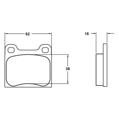 PFC Classic Porsche 911 1969-83 Rear Brake Pads - 11 Compound - 0031.11.15.44