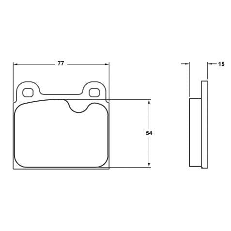 PFC Classic Porsche 911 1978-83 Front Brake Pads - 11 Compound - 0045.11.15.44
