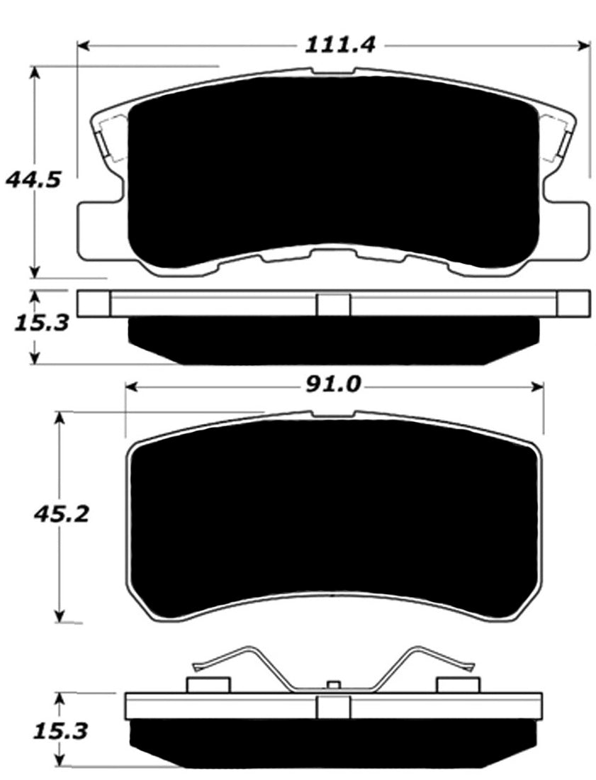 Porterfield Brake Pads for 2011 MITSUBISHI Lancer Ralliart 2.0L Turbo