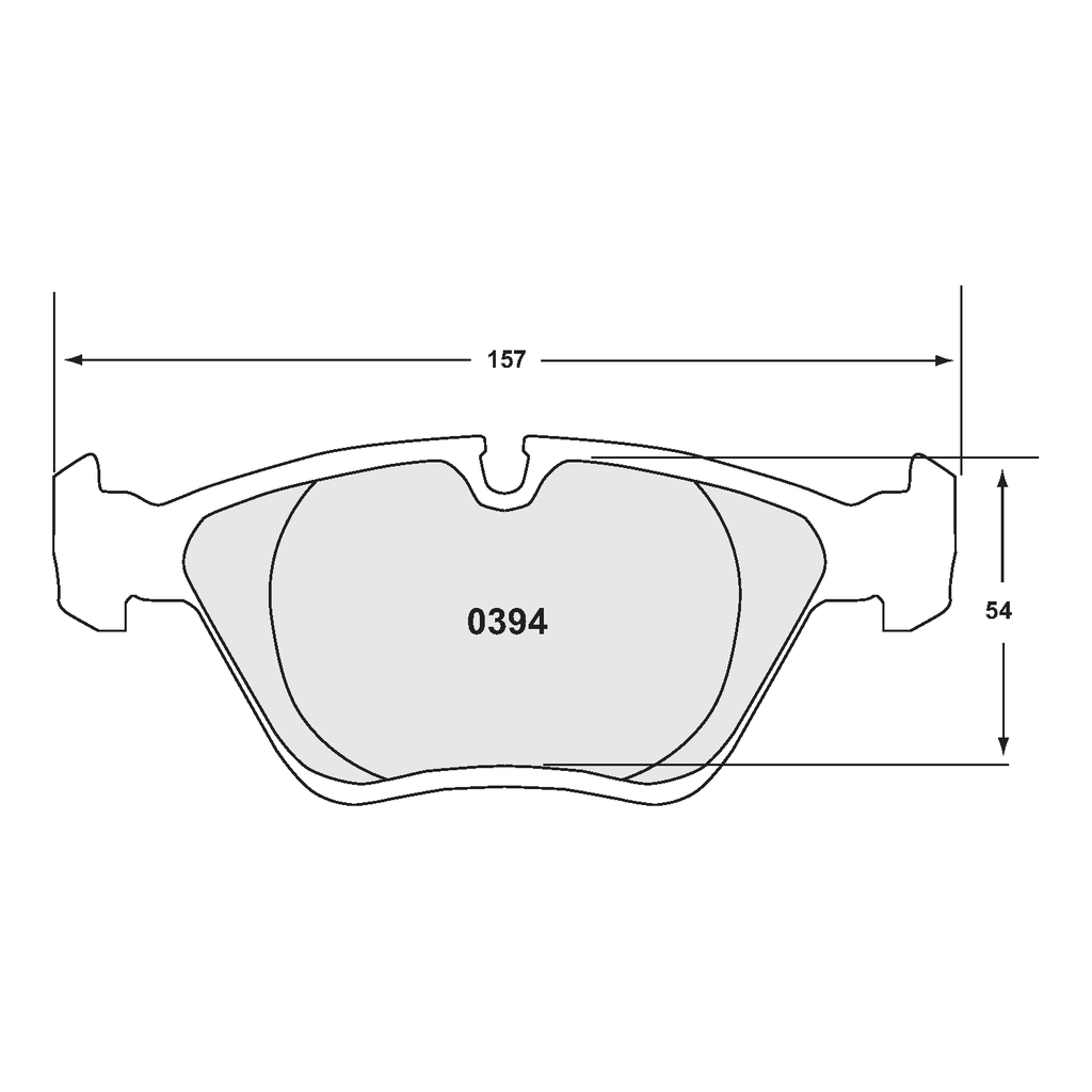 PFC BMW E46, E36 M3 Front Brake Pads - 08 Compound - 0394.08.20.44
