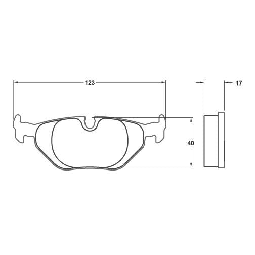 PFC BMW E36/E46 Rear Brake Pads - 08 Compound - 0396.08.17.44