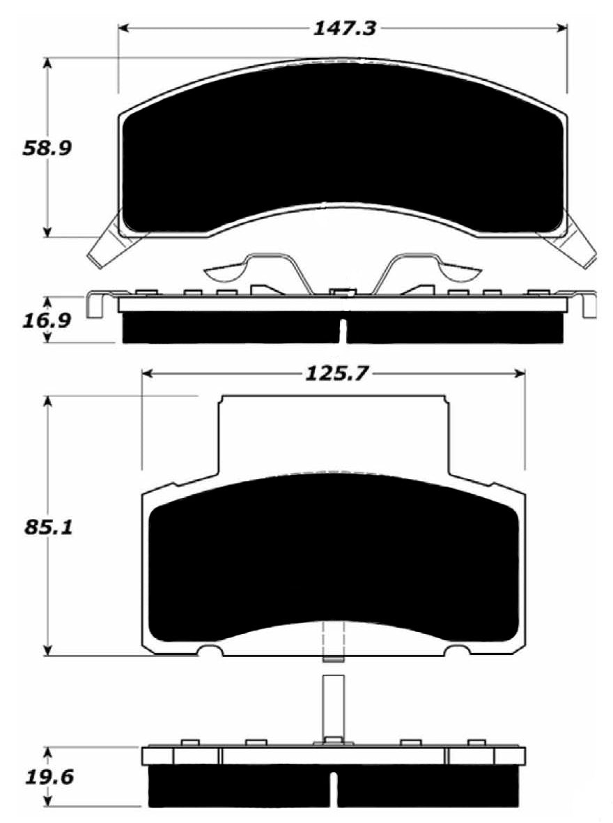 Porterfield Brake Pads for 1999 GMC C3500 2WD SRW Ext Cab