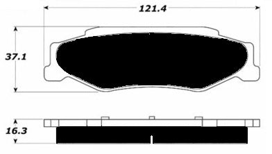 Porterfield Brake Pads for 2008 CHEVROLET CORVETTE Z51