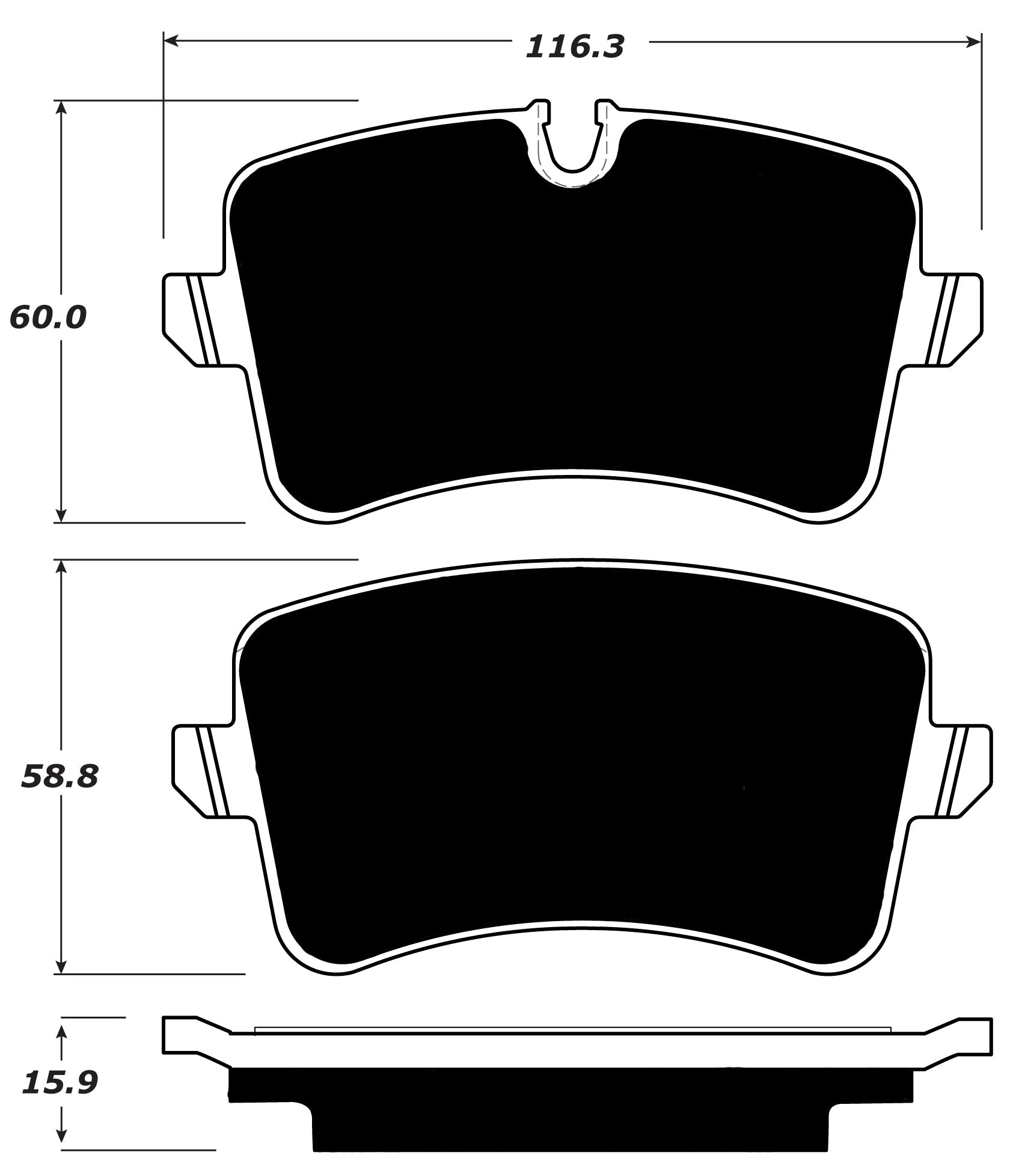 Porterfield Brake Pads for 2015 PORSCHE MACAN- S