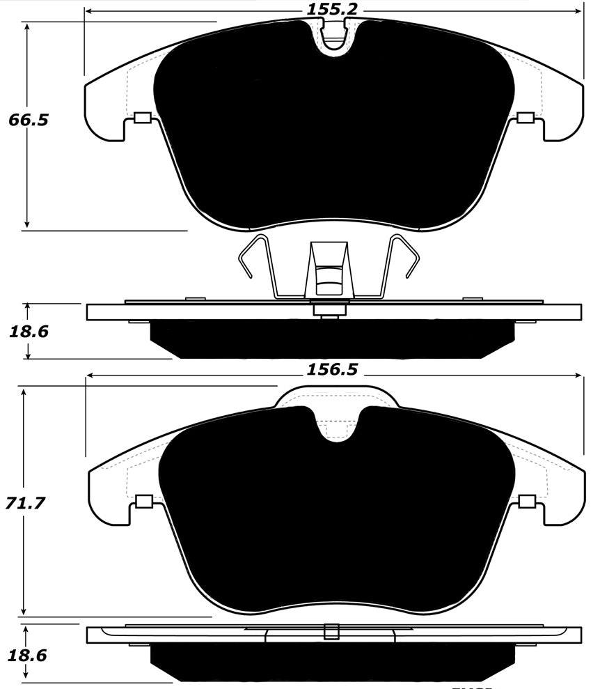 Porterfield Brake Pads for 2017 VOLVO V60 w/ 300mm Front Disc