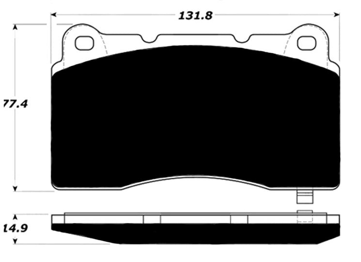 Porterfield Brake Pads for 2018 CHEVROLET CAMARO (Brembo 4 Piston)