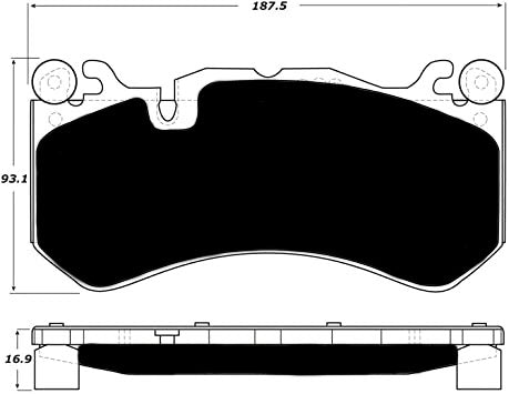 Porterfield Brake Pads for 2008 MERCEDES-BENZ SL600 - 2 Pad Front Caliper R230 Model