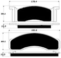 Porterfield Brake Pads for 1970 FORD MUSTANG 351 V8 w/Front Discs