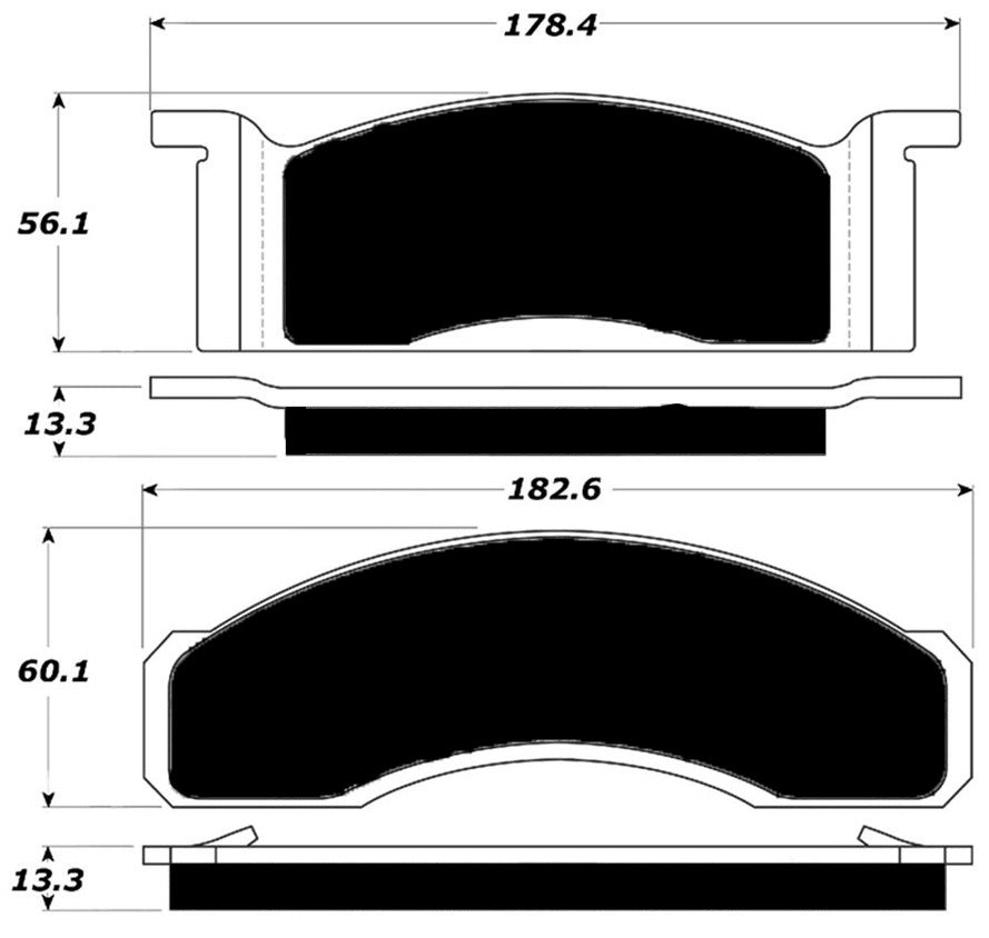 Porterfield Brake Pads for 1972 FORD MUSTANG V6 w/Front Discs