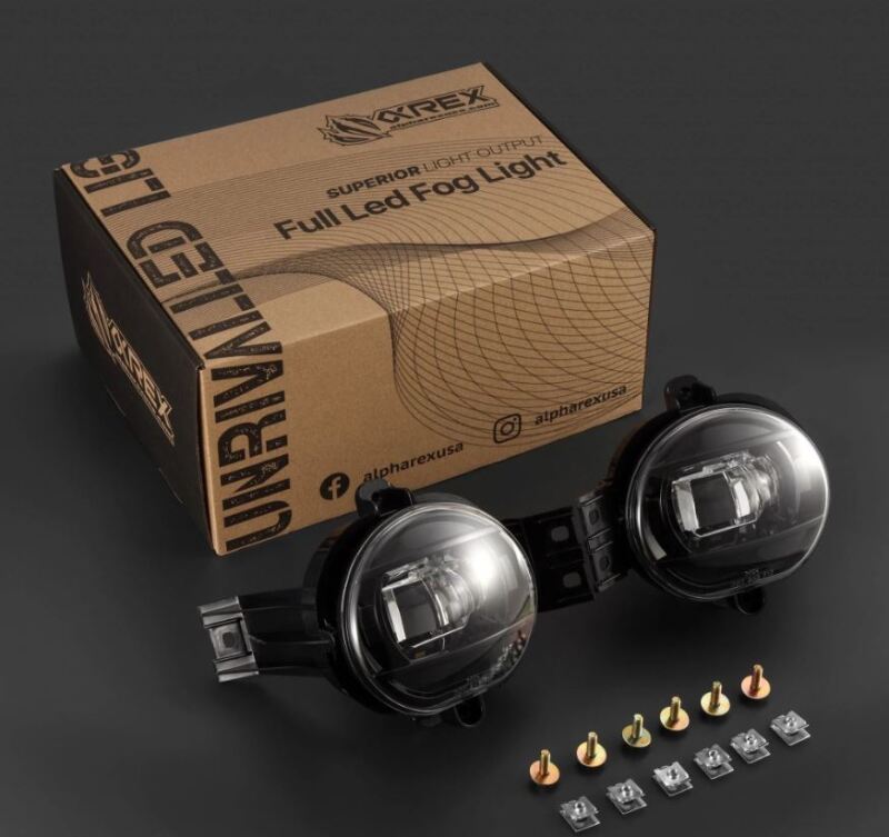 AlphaRex 02-08 Dodge Ram 1500/03-09 Ram 2500/3500 DoubleTap Dual Color LED Proj Fog Lights - Wt/Ambr 210005