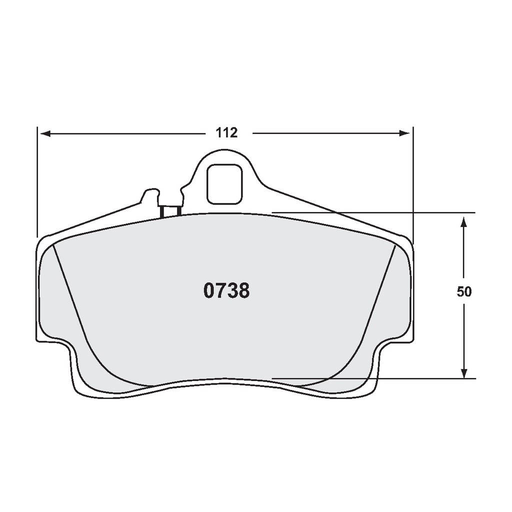 PFC Porsche 996/997, 986/987 Boxster/Cayman Rear Brake Pads - 08 Compound - 0738.08.16.44