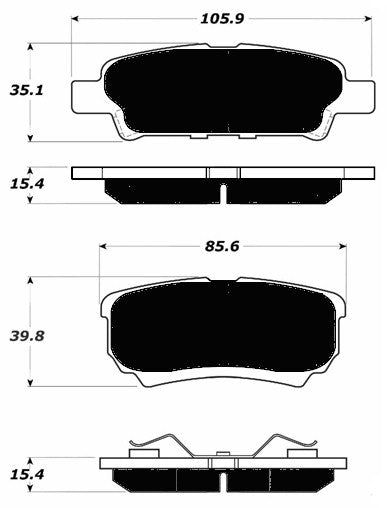 Porterfield Brake Pads for 2011 MITSUBISHI Lancer ES 2.0L