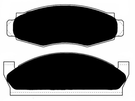 Porterfield Brake Pads for 1977 FORD GRANADA w/Rear Drums