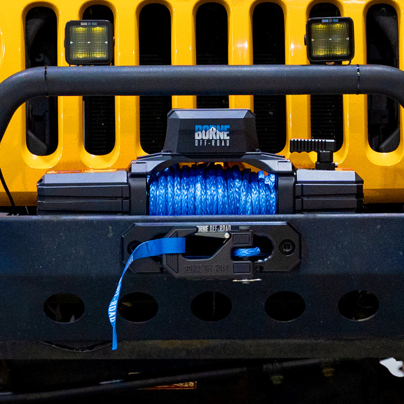 Borne Off-Road 10K Winch - Black Synthetic Rope BNWN-10-SBK