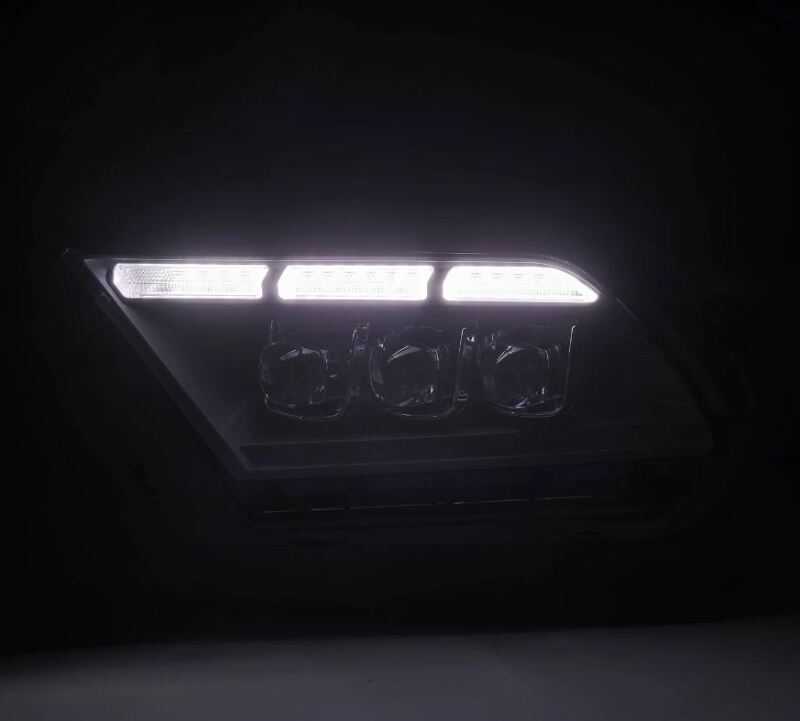 AlphaRex 10-12 Ford Mustang NOVA-Series LED Proj. Headlights Alpha-Blk w/Activ Lght & Seq.Sig SB DBL 880490