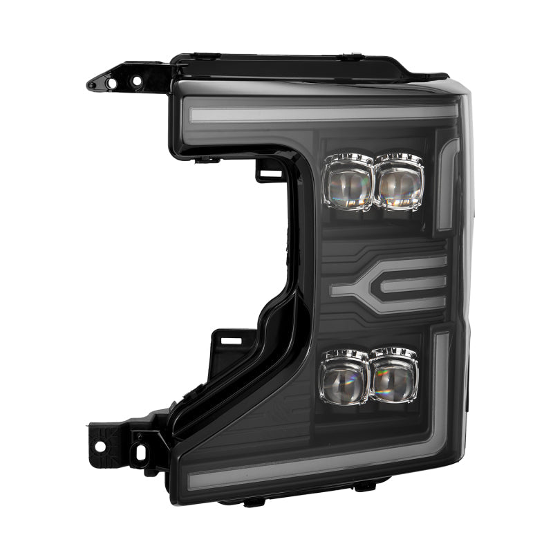 AlphaRex 20-22 Ford F-250/350/450 SD NOVA-Series LED Proj Headlights Bk w/Actv Light SeqSig & SBDRL 880338