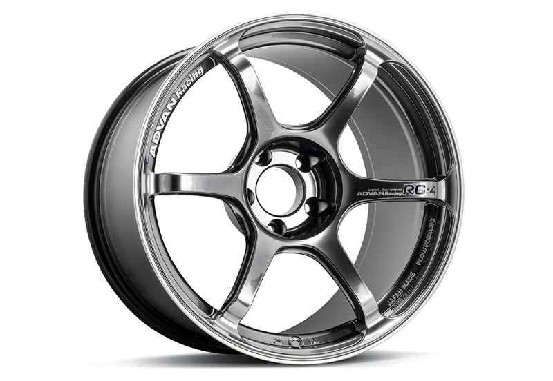 Advan RG-4 18x9 +25 5-114.3 Racing Hyper Black & Ring Wheel YA48I25EHBR