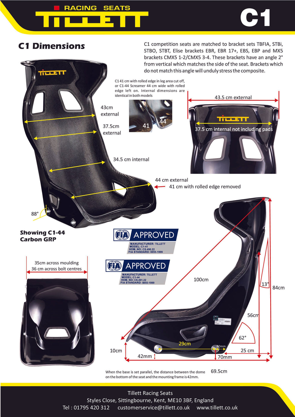 Tillett C1  Seats
