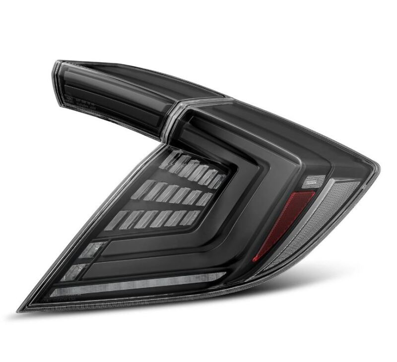 AlphaRex 16-21 Honda Civic Hatchback/ Type-R FK8 Nova-Series LED Tail Lights (Pair) - Alpha Black 676000
