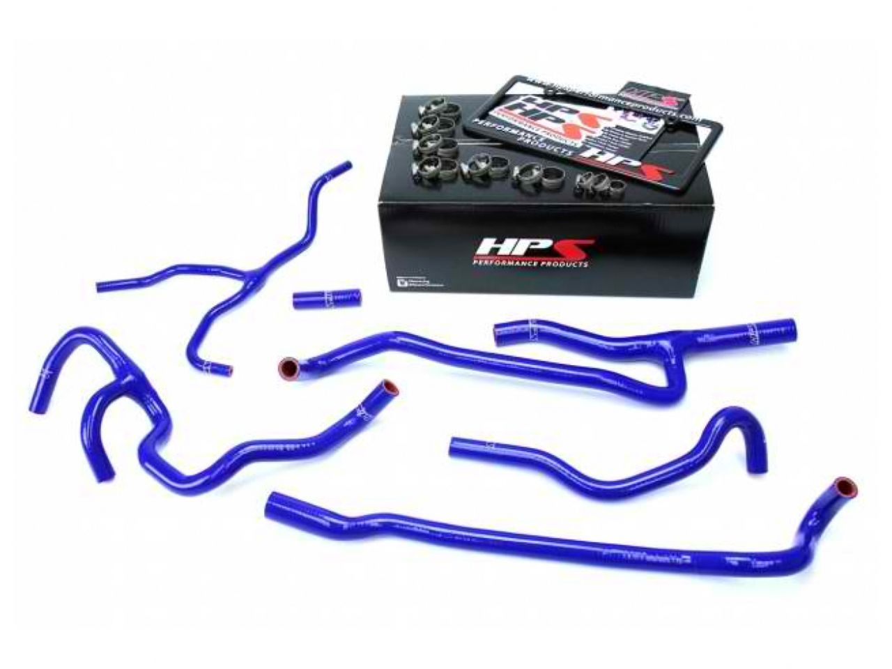 HPS Blue Reinforced Silicone Heater Hose Kit Coolant Chevy 16-17 Camaro SS Coupe 6.2L V8