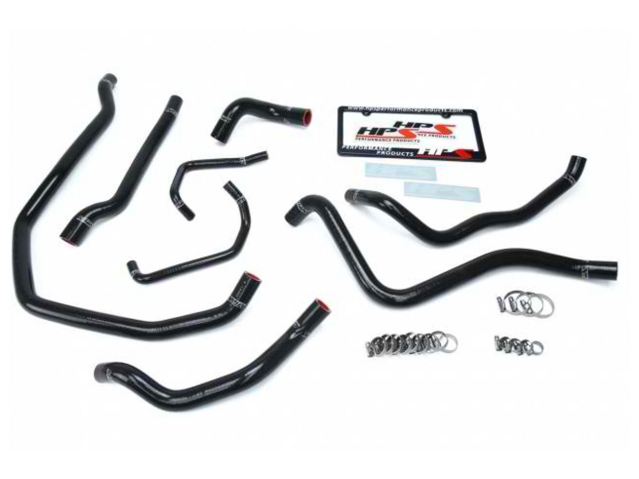 HPS Black Reinforced Silicone Radiator Hose Kit Coolant Polaris 14-18 RZR XP 1000