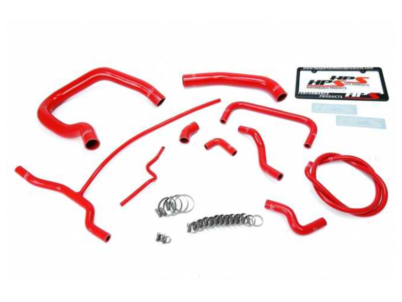 HPS Reinforced Red Silicone Radiator + Heater Hose Kit Coolant Ford 04-11 Ranger 4.0L V6
