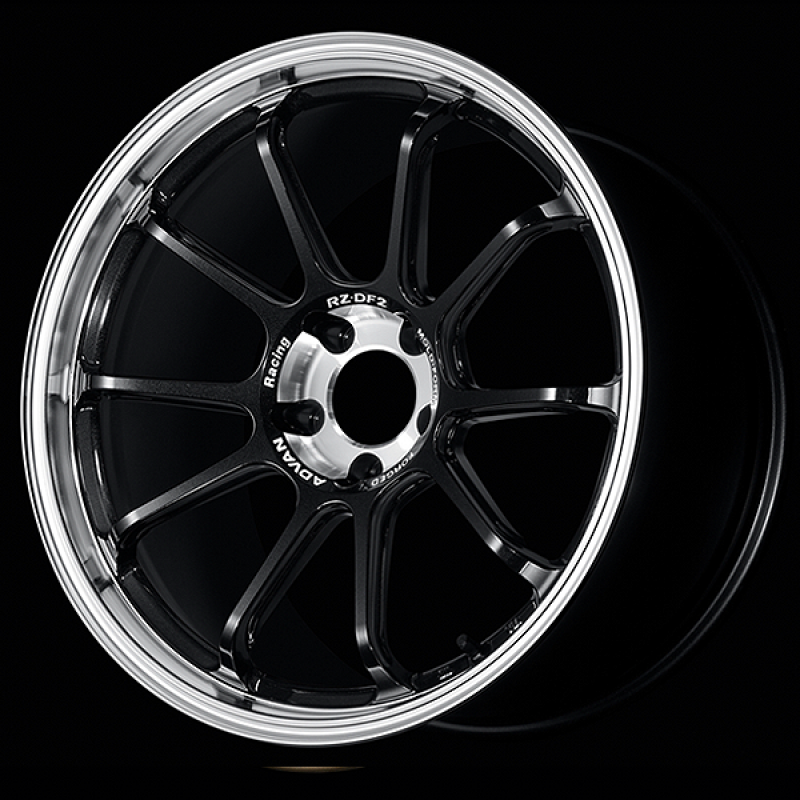 Advan RZ-DF2 19x10.5 / +32 Offset / 5x120 / 72.5mm Bore / Diamond Cut and Racing Titanium Black YAF9L32WDRTB