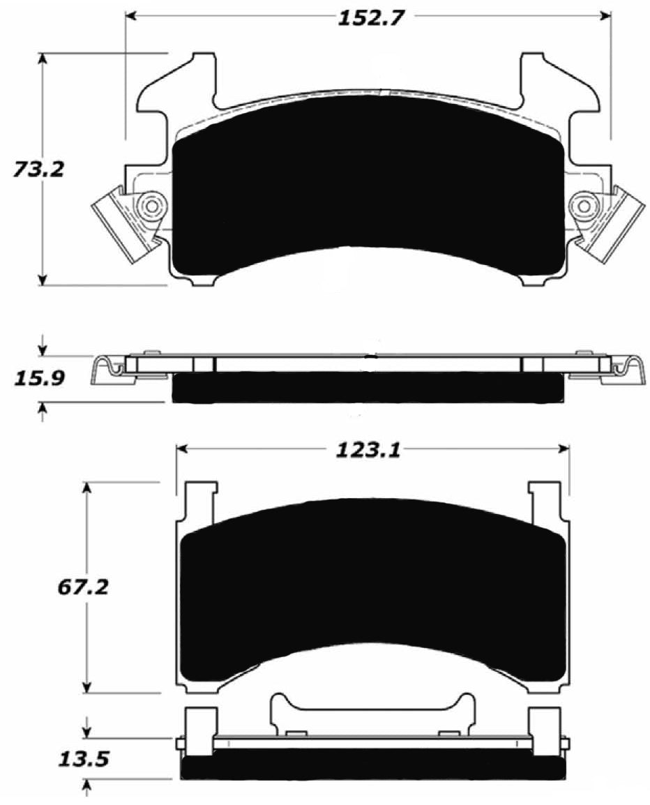 Porterfield Brake Pads for 1980 CADILLAC SEVILLE