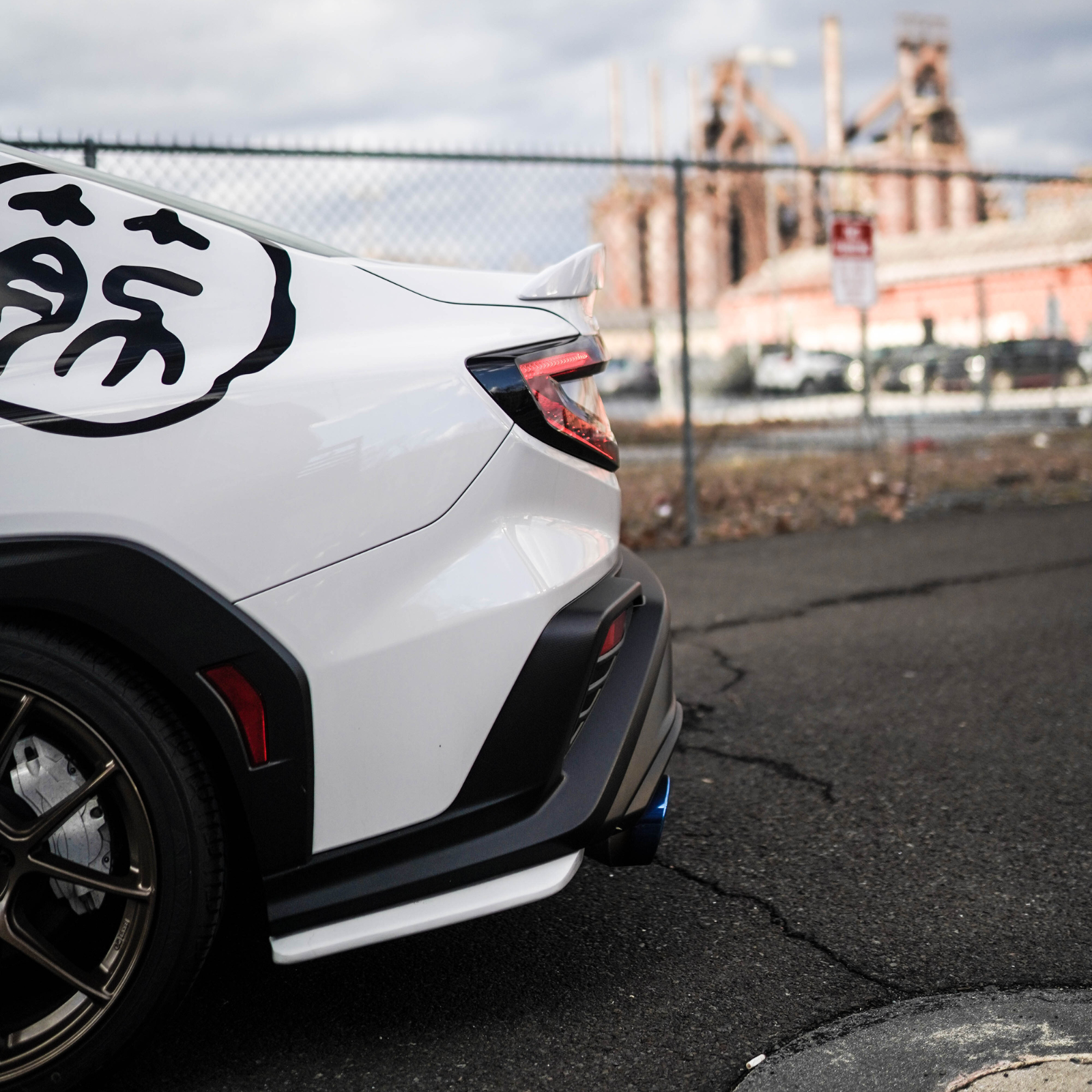 JDMuscle [22-25 WRX] Duck Bill / Low Profile Spoiler - V1 Paint Matched / Gloss Black / Cherry Red