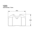 Pagid U-1203 Black Racing Pad - RS14 Compound