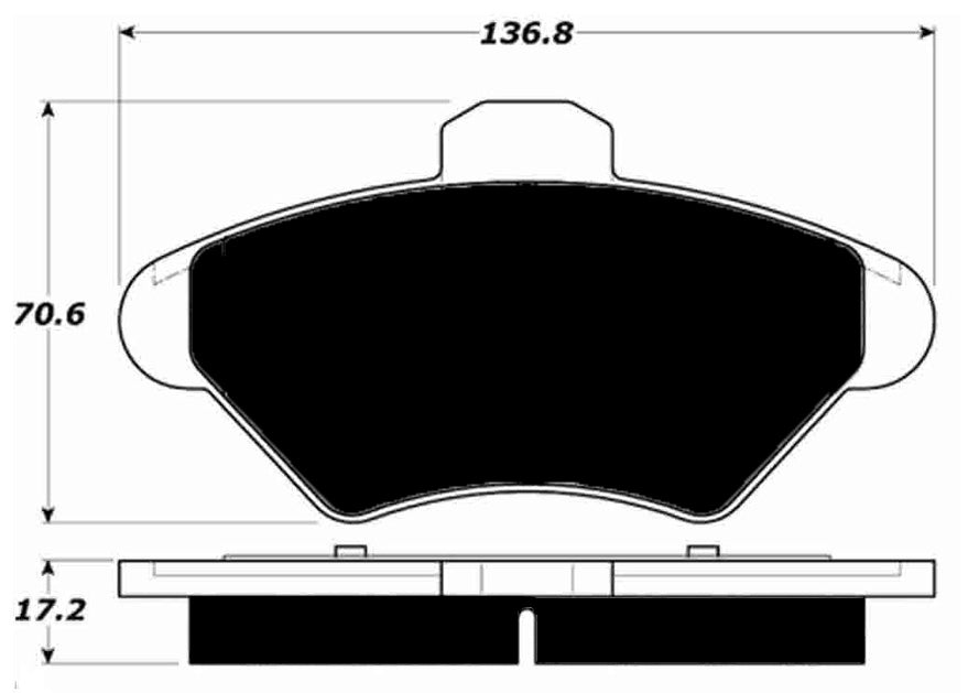 Porterfield Brake Pads for 1994 MERCURY COUGAR w/Rear Drums