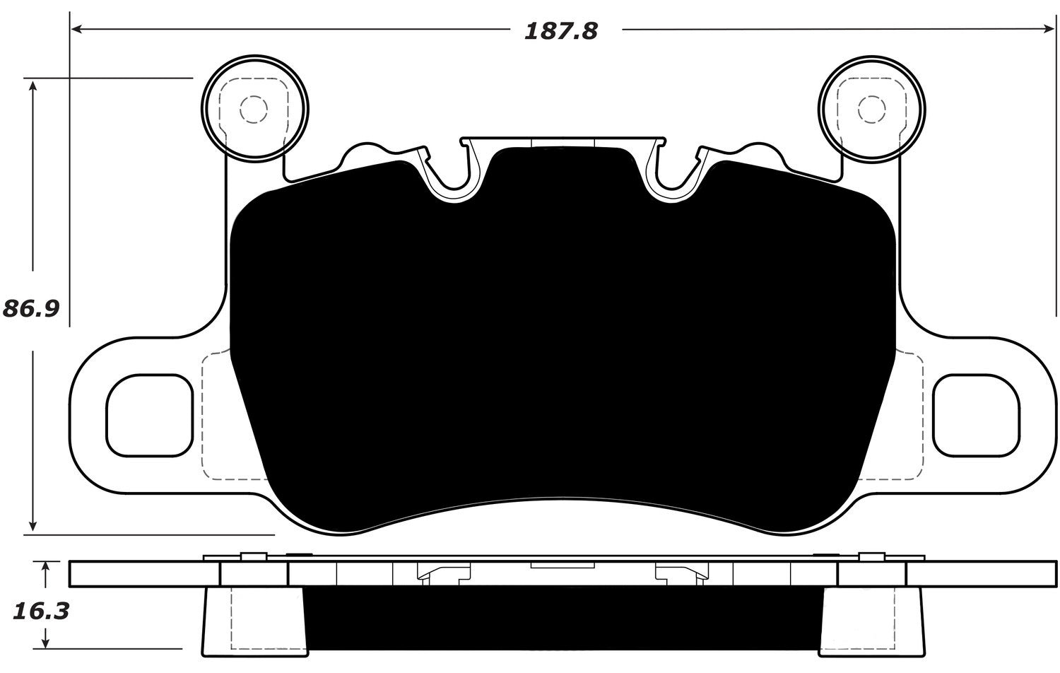 Porterfield Brake Pads for 2015 PORSCHE 918