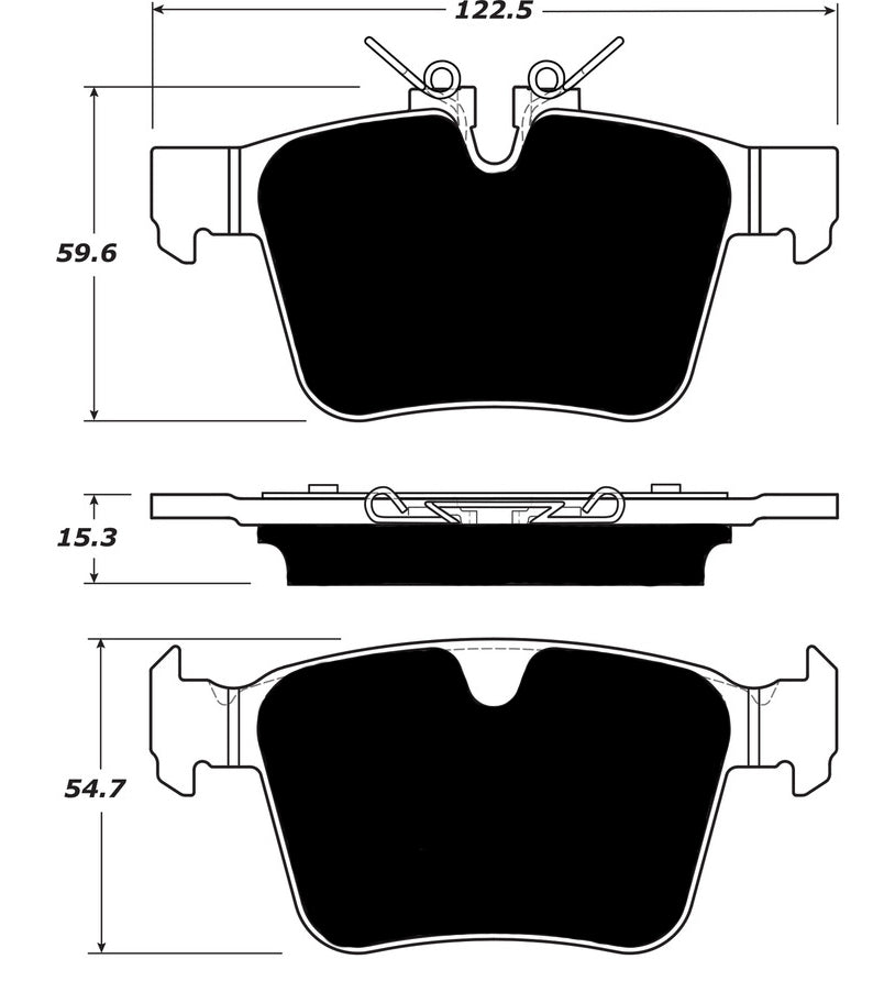 Porterfield Brake Pads for 2017 JAGUAR XE 17"