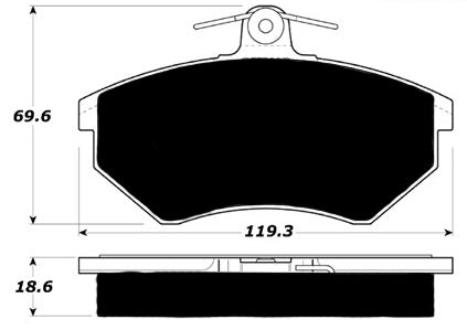 Porterfield Brake Pads for 1990 AUDI 90