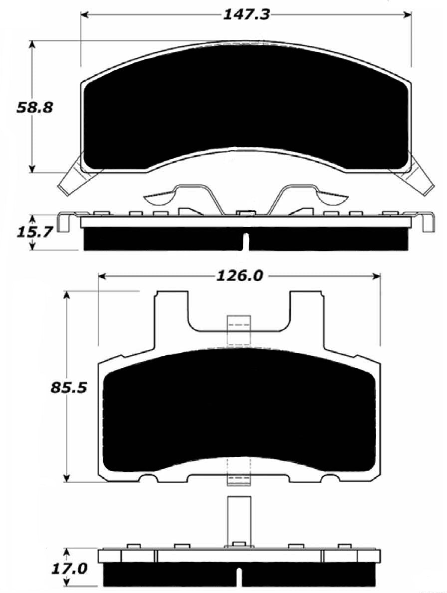 Porterfield Brake Pads for 1994 CHEVROLET K2500 4WD 13" Rear Drum
