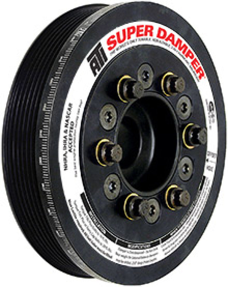 ATI Damper - 7.48in - Alum - 8 & 6 Grv - Ford Coyote 5.0L - 10 Per OD - w/A/C Pulley ATI918052