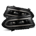 AlphaRex 15-23 Dodge Charger LUXX LED Proj Headlights Alpha-Black w/Actv Light & Seq.Sig / SB DRL 880579