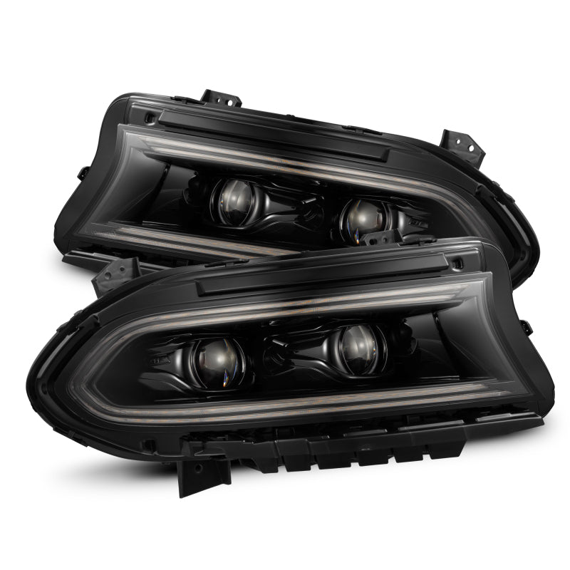 AlphaRex 15-23 Dodge Charger LUXX LED Proj Headlights Alpha-Black w/Actv Light & Seq.Sig / SB DRL 880579