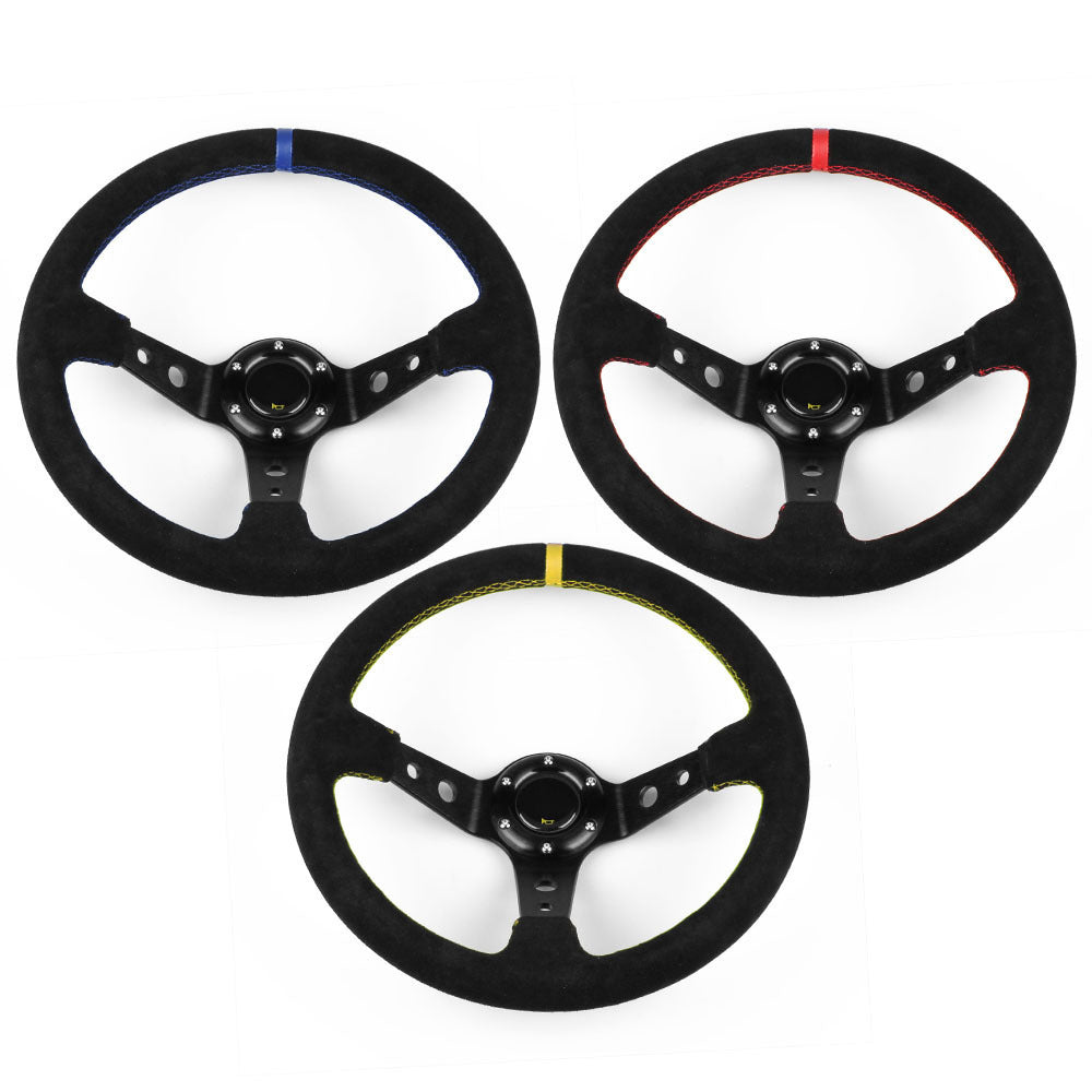 Suede Steering Wheel 14"