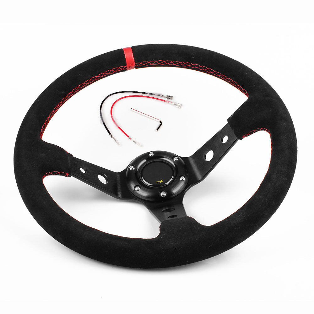 Suede Steering Wheel 14"