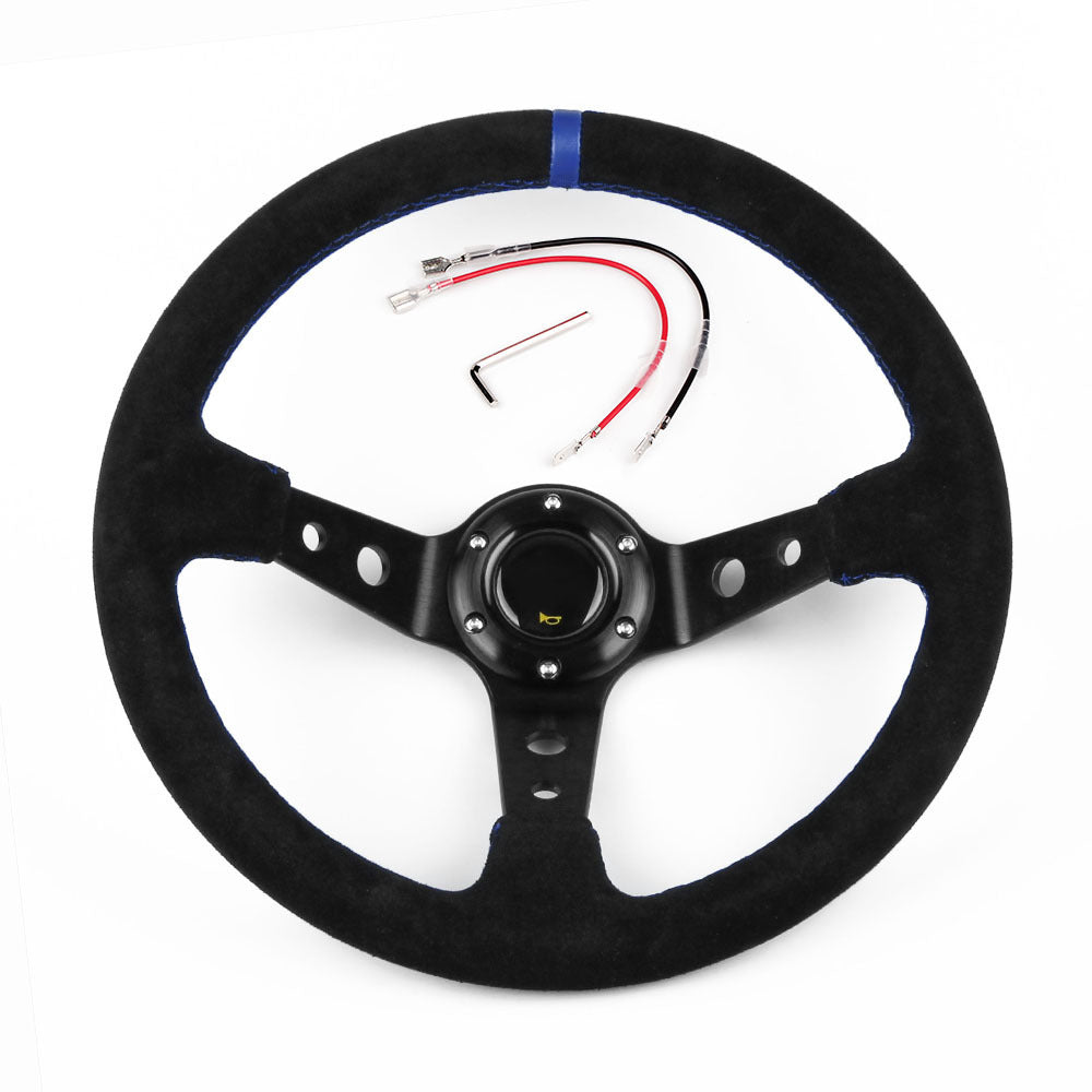 Suede Steering Wheel 14"