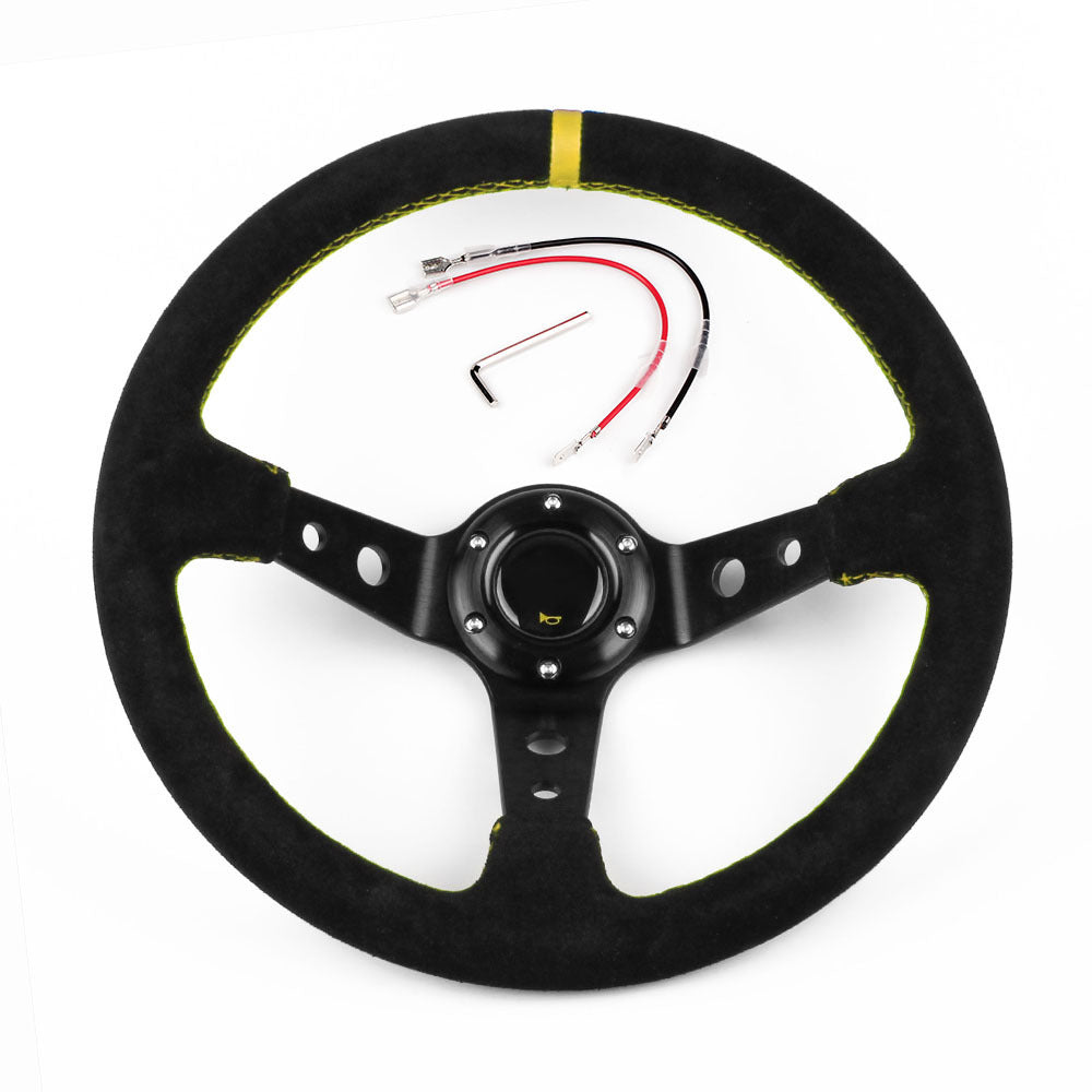 Suede Steering Wheel 14"