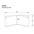 Pagid U-1674 Black Racing Pad - RS14 Compound