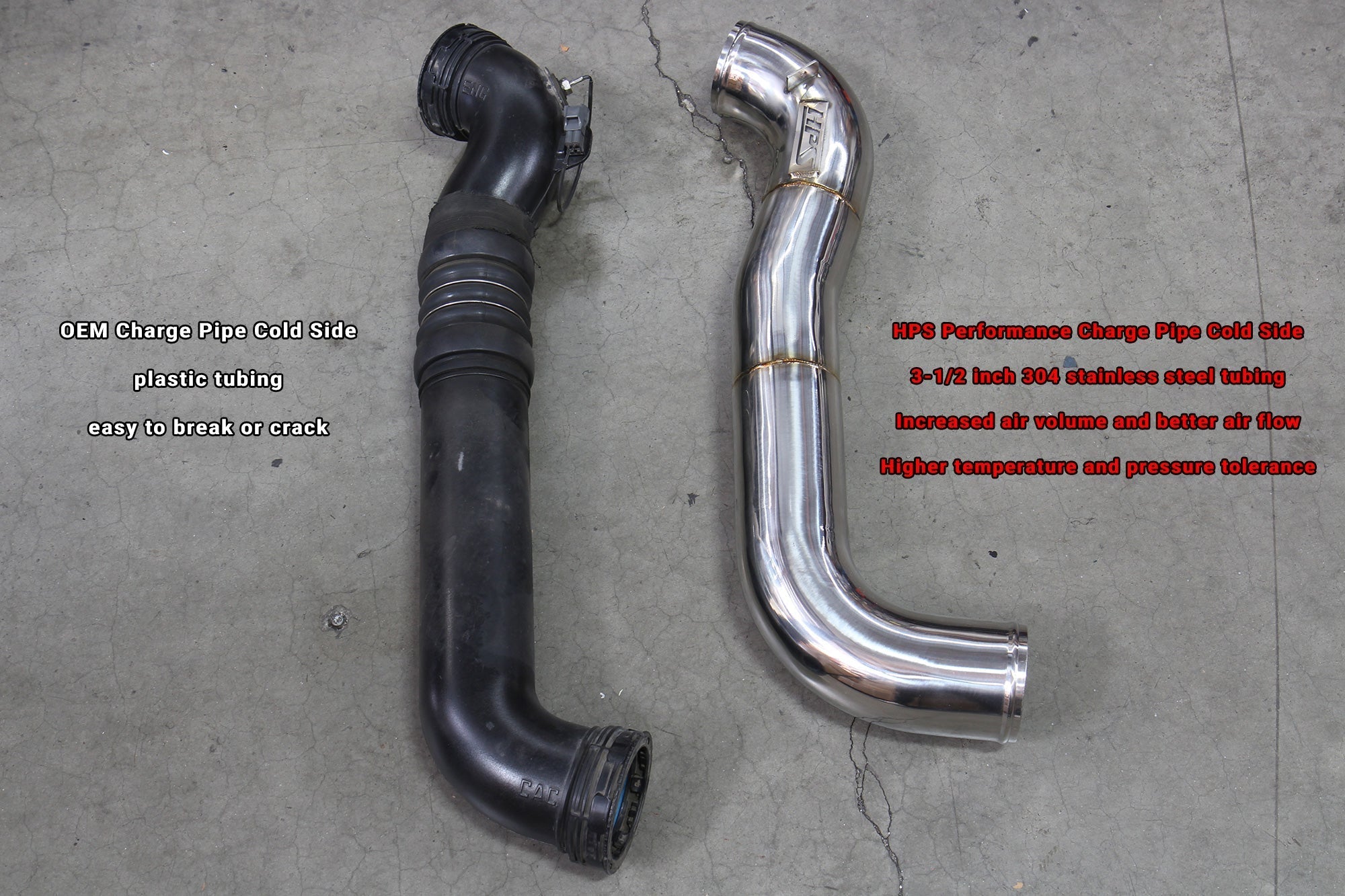 HPS Intercooler Charge Pipe Chevrolet 2011-2016 Silverado 3500 HD 6.6L Duramax Diesel Turbo LML