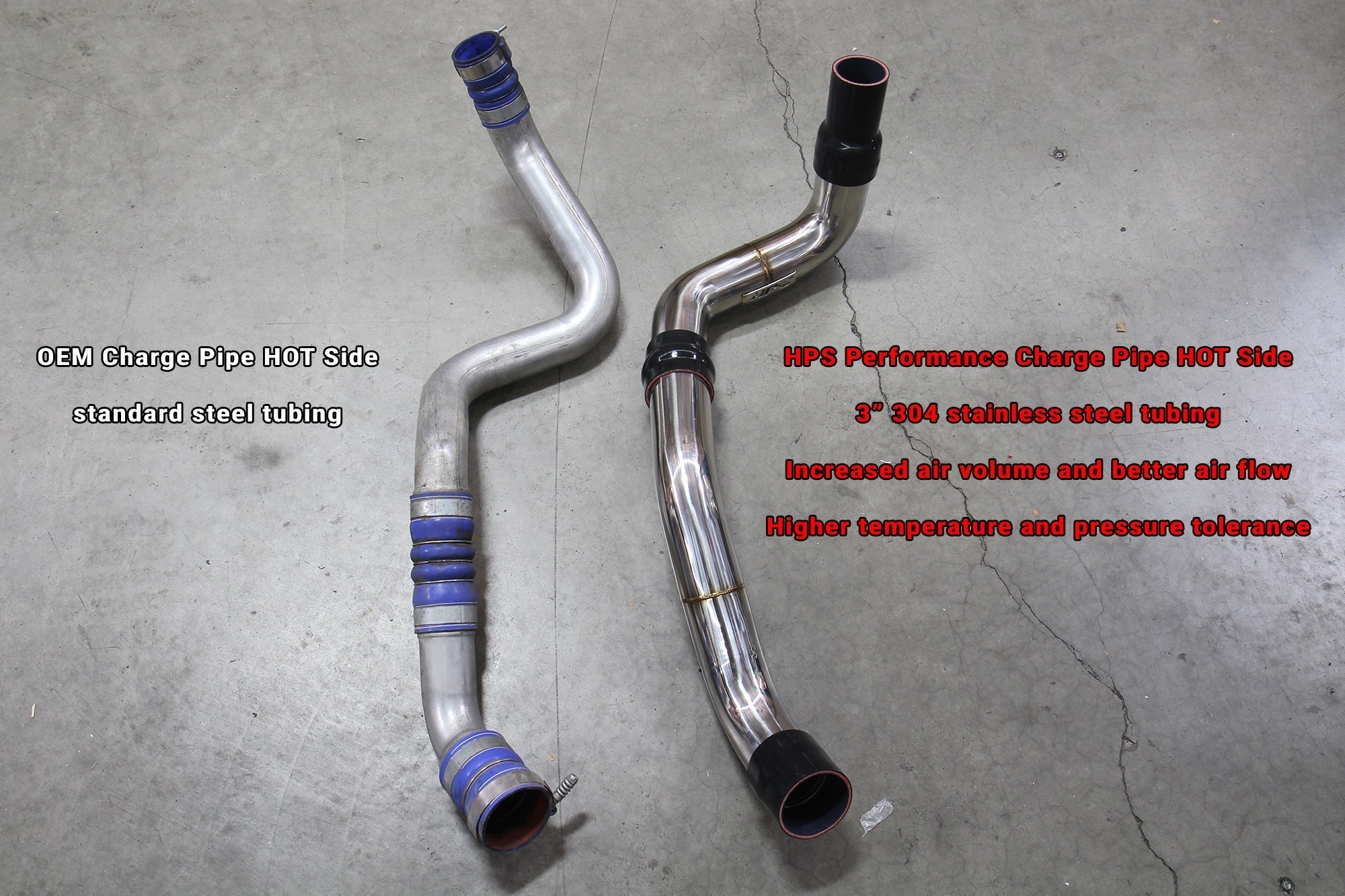 HPS Intercooler Charge Pipe Chevrolet 2011-2016 Silverado 3500 HD 6.6L Duramax Diesel Turbo LML
