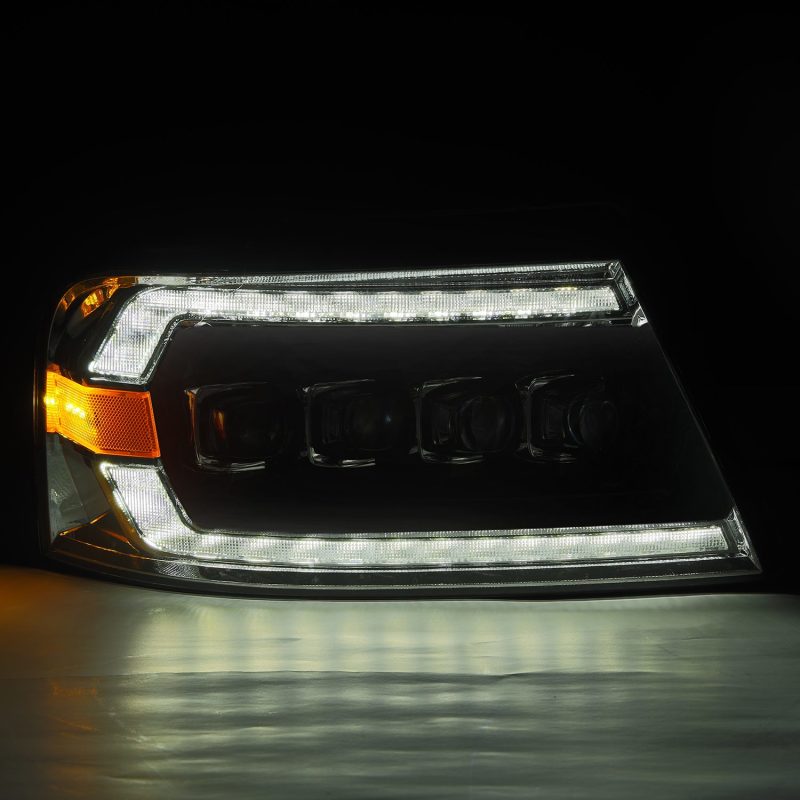 AlphaRex 04-08 Ford F-150 (No 2004 Heritage) NOVA-Series LED Proj HL Alpha-Blk w/Actv Lgt / Seq. Sig 880128