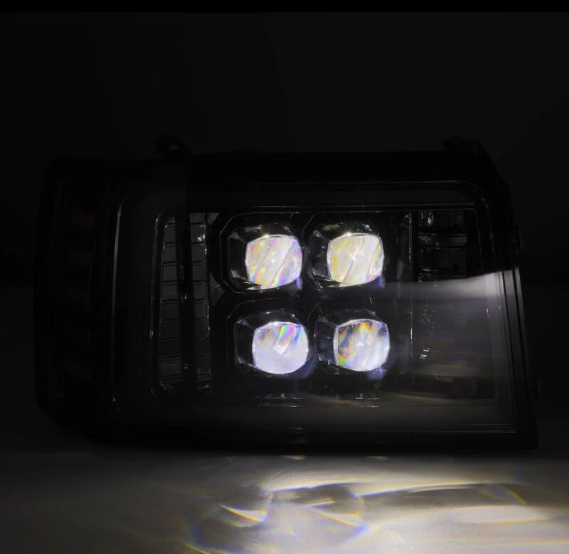 AlphaRex 92-96 Ford F-Series/Bronco NOVA-Series LED Proj Headlight Alpha-Bk w/Actv Light SS & SBDRL 880269