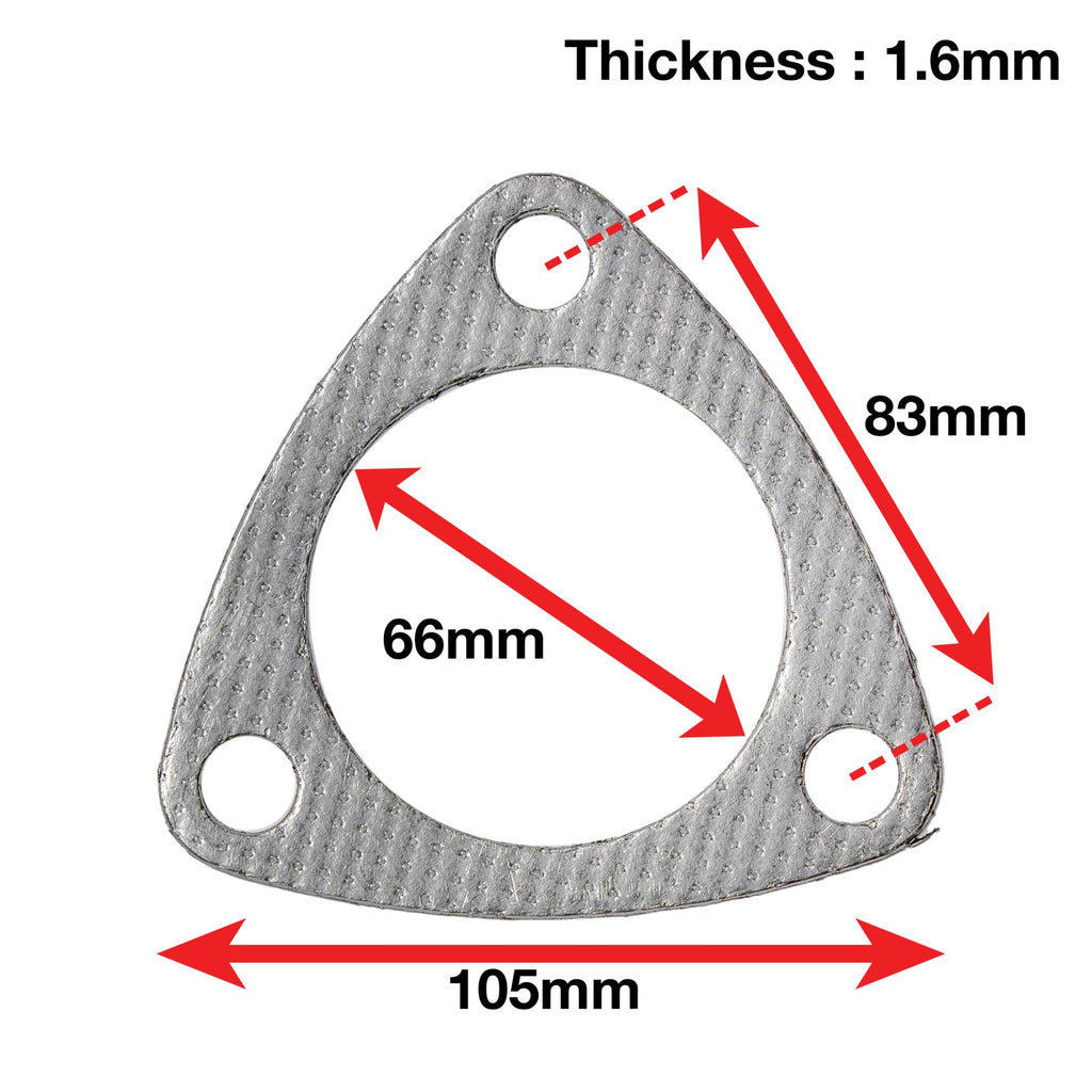 APEXi A'PEXi Exhaust Gasket (Three Bolt) - Replacement