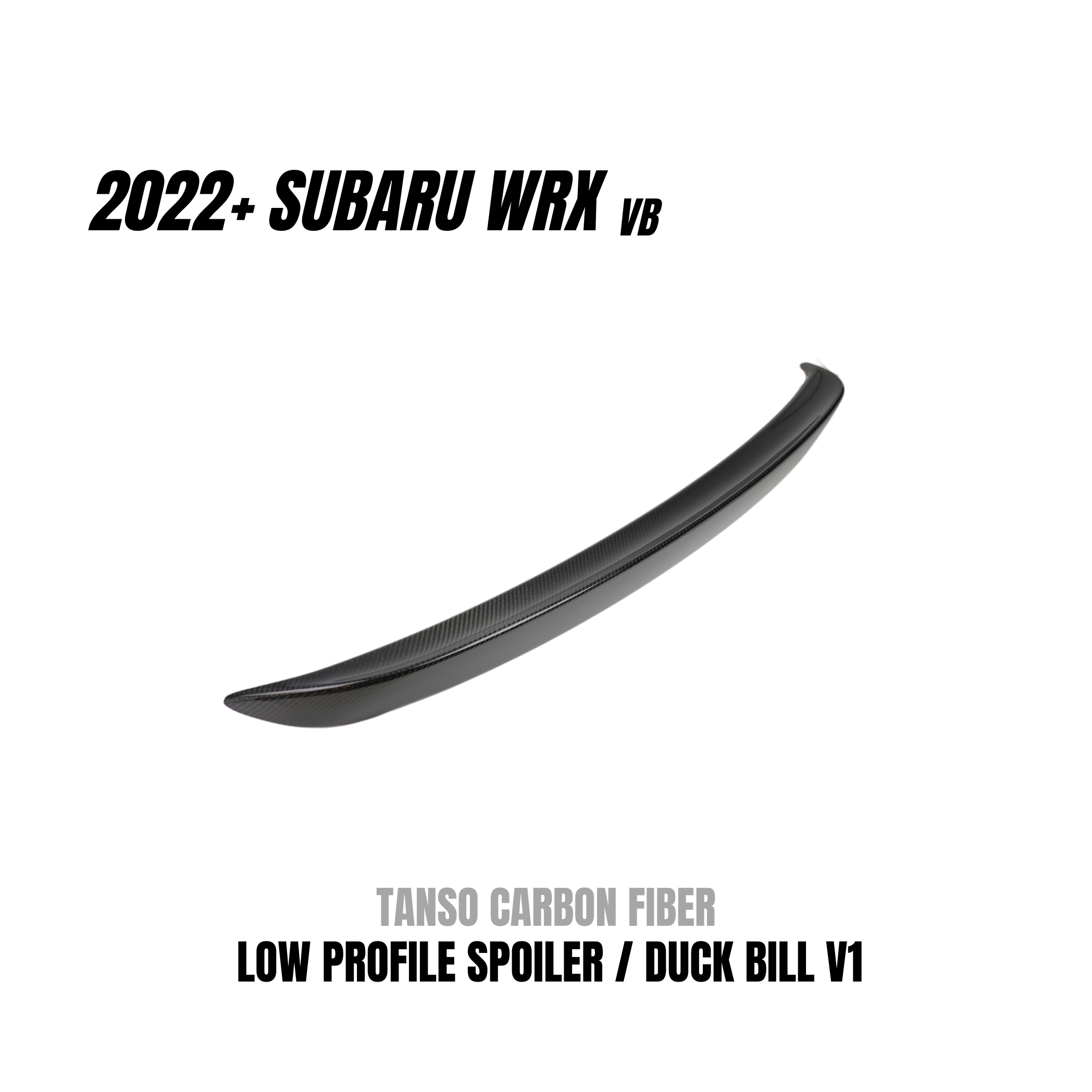JDMuscle [22-25 WRX] Tanso Carbon Fiber Duck Bill V1