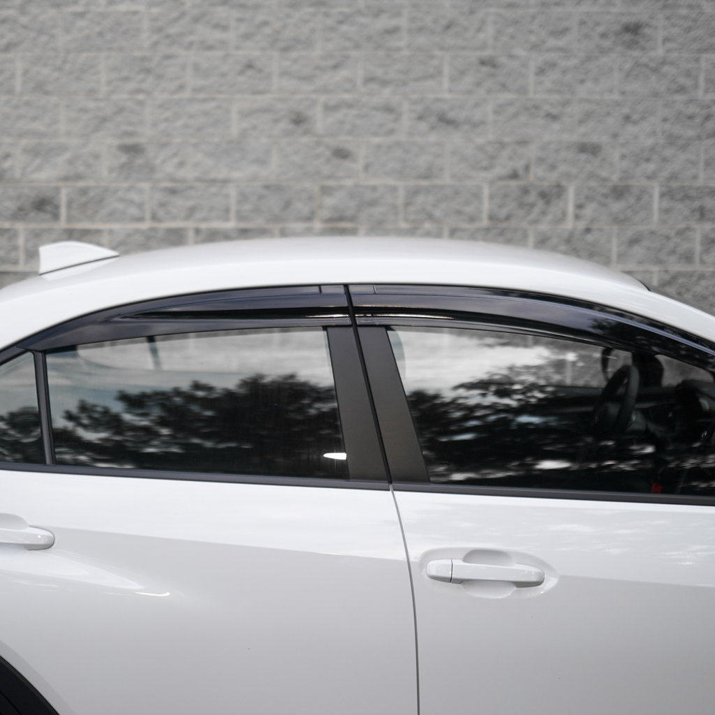 JDMuscle [22-25 WRX] V1 Rain Guards / Window Visors-Acrylic/Carbon Fiber